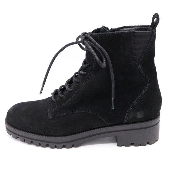 Lucky Brand Women's Haddley Lace Up Combat Boots Black Nubuck 7M - Picture 7 of 13